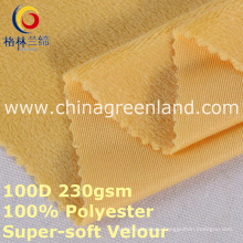 100%Polyester Knitted Super-Soft Velour Fabric for Textile Blouse (GLLML398)